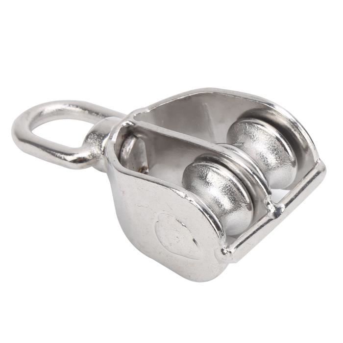 Poulie Double Roue Uxcell Dorée – Pour Palan à Corde, Neuve