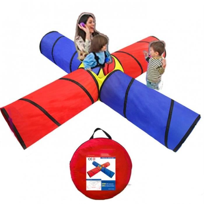 Tunnel pour enfants - 180x46 cm - Pliable - Tente pop-up - Colorée