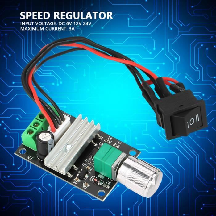 Contrôleur Vitesse Moteur DC PWM 6-28V 3A - Réglable, Inversion, Pour Moteurs Courant Continu - 9