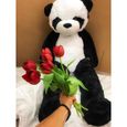Peluche panda géante 130 cm ultra moelleuse et très douce, idéal en cadeaux de mariage, baptême ou anniversaire-1