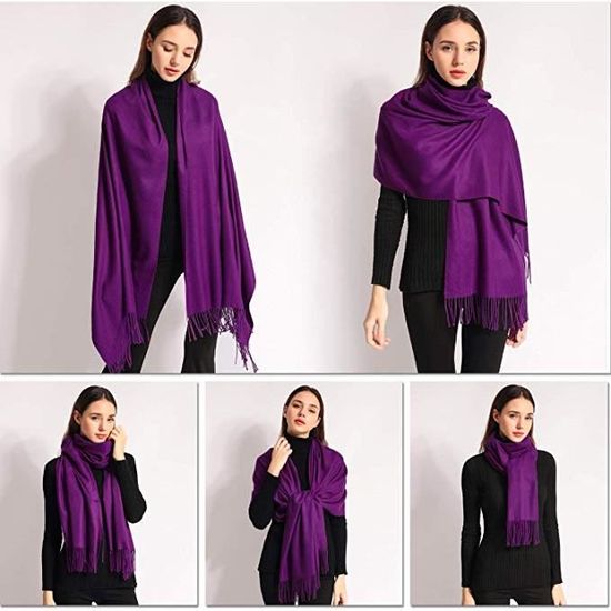Écharpe Pashmina EASE LEAP - 200x70 Cm, Douce Et Chaude Pour Automne/Hiver