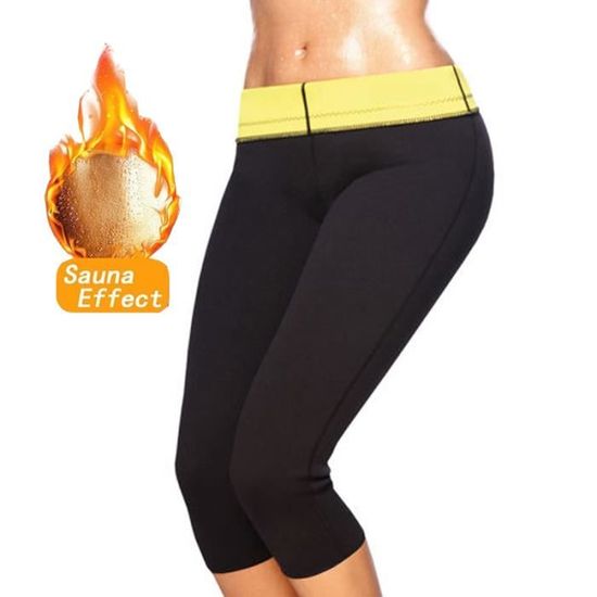 Ensemble Pantacourt et T shirt Sauna Minceur Bruleur de Graisse Noir Fitness Adulte Respirant Mixte Noir Cdiscount Sport