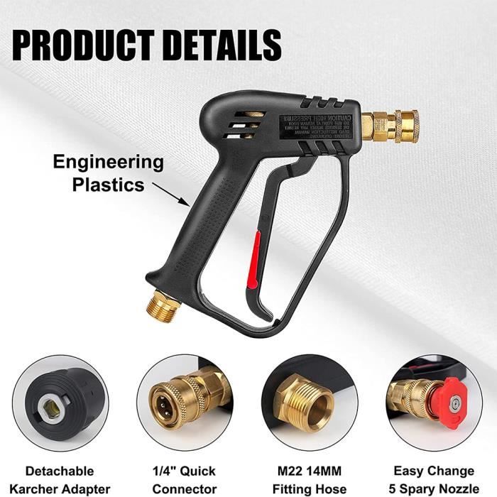 Lance Turbo YUET 170bar Pour Kärcher K2-K7 - Nettoyeur Haute Pression Voiture Terrasse