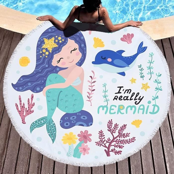 Serviette De Plage Ronde Australie Pour Enfants 330 Gr / M2 - Sea Time