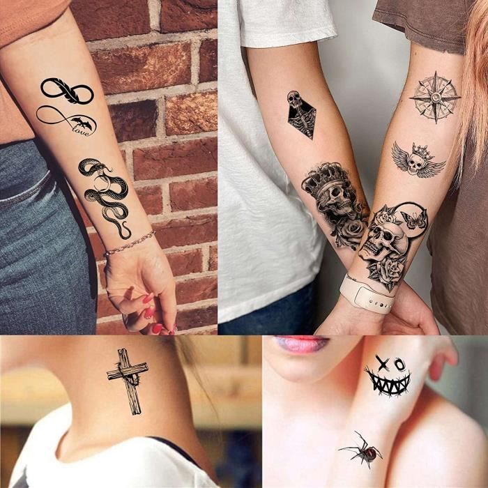 48 Feuilles De Tatouages Éphémères Pour Enfants Et Adultes - 800+ Modèles Mignons Et Fun