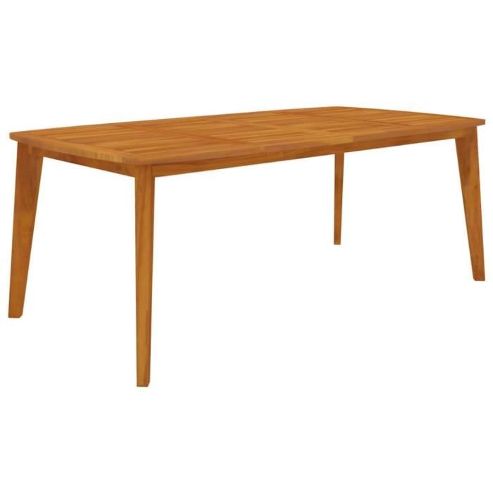 SIB Table de jardin 200x100x75 cm Bois d'acacia solide 7771000205681 ...