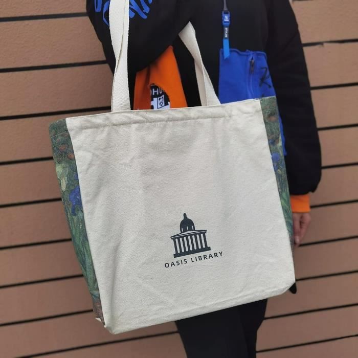 Mini Tote Bag Toile, 2Pcs Cabas Tote Bag Sac De Courses Sac Fourre Tout - 8