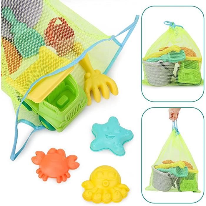 Dreamon – Ensemble De Plage Pour Enfants 3-5 Ans – Seaux Pliables, Tamis, Pelles, Râteaux Et Sacs Filet – Idéal Pour Le Sable Et Les Coquillages