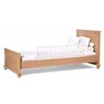 Barrière de lit Lisa, fait en hêtre verni blanc, adapté pour un lit simple.-2