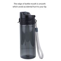 Gourde Sport 500 Ml En Acier Inoxydable, Noire, Anti-fuite, Fond Antidérapant, Poignée – Pour Salle De Sport, Rando Ou Pique-nique