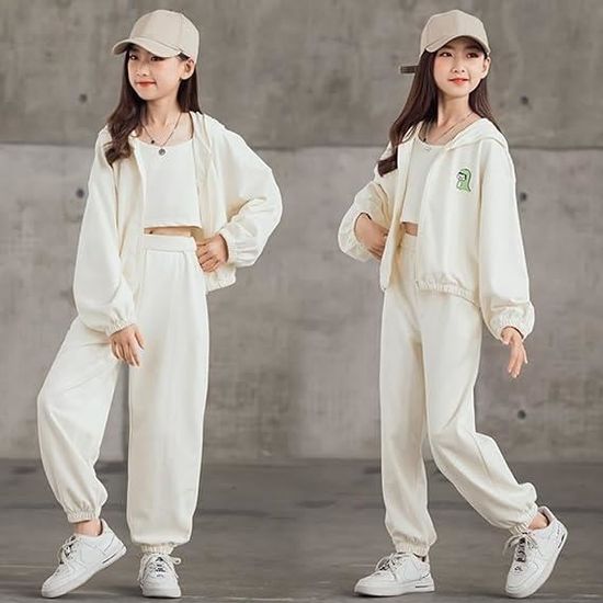 Pantalon De Survêtement Fille – George – Blanc Tacheté – Taille 2-3 Ans – Occasion Bon état