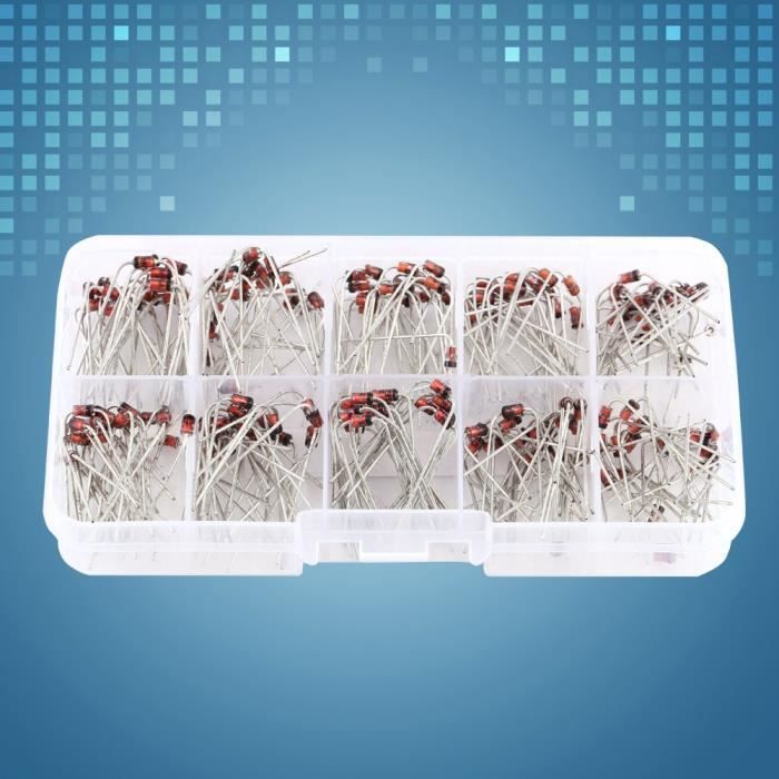 Lot De 10 Diodes Zener 27V / 3W ±5% - Boîtier DO-15 - Marque Diotec - Neuf Sous Blister