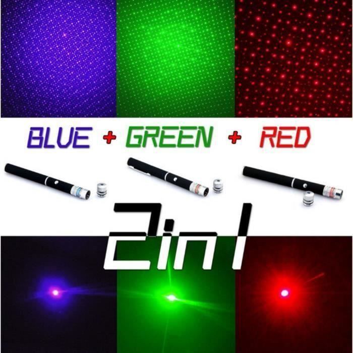 Forte laser, pointeur laser, laser bleu, laser vert