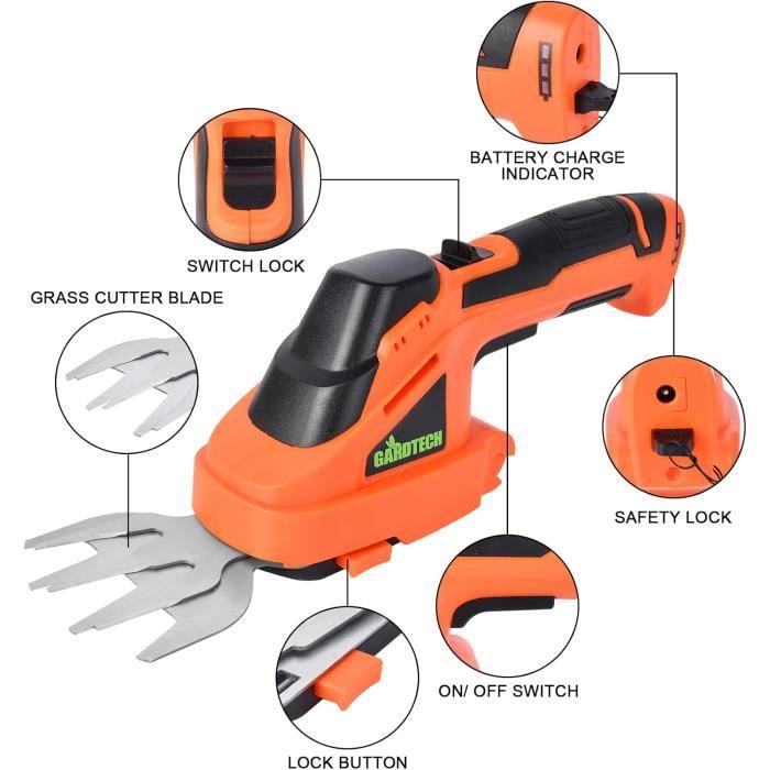 Gardena - Cisaille à Gazon Et à Arbustes Sans Fil 3,6 V ComfortCut Li Batterie Integree Chargeur 9888 20