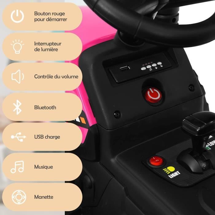 GOPLUS Auto Tamponneuse pour Enfants et Tout-Petits, Véhicule Électrique 6  V avec Télécommande, 2 Modes de Conduite (Rose) - Cdiscount Jeux - Jouets