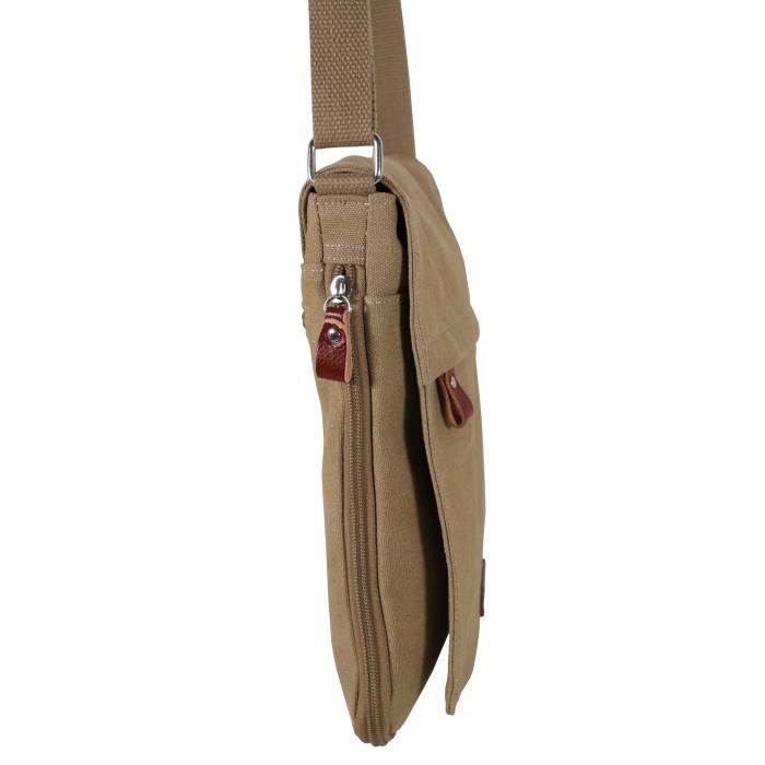 KATANA Sac en cuir grainé besace porté bandoulière réf 69336 marron (4