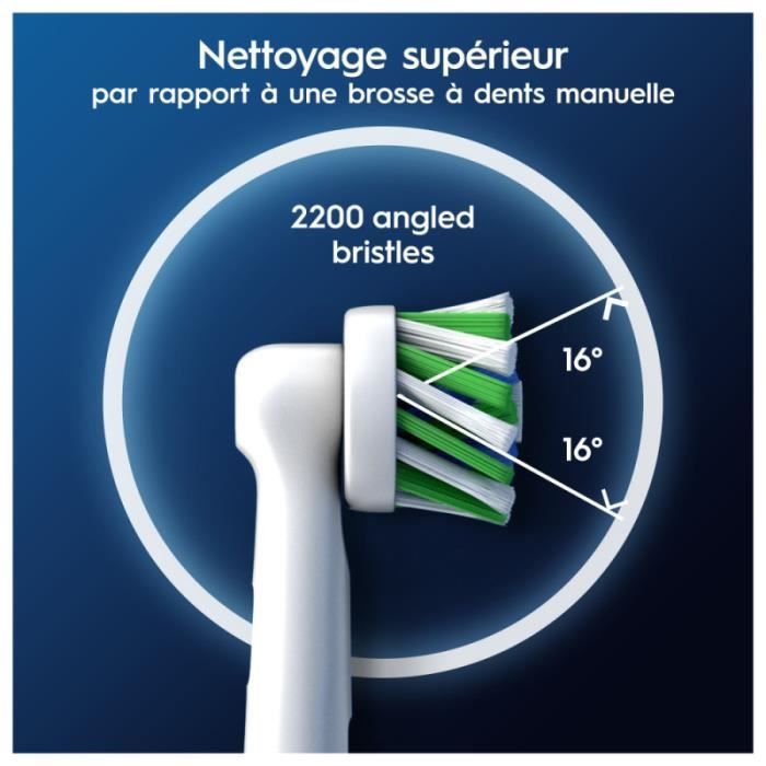 Lot De 8 Brossettes Oral-B Cross Action Neuves - Têtes De Rechange Pour Brosse à Dents électrique