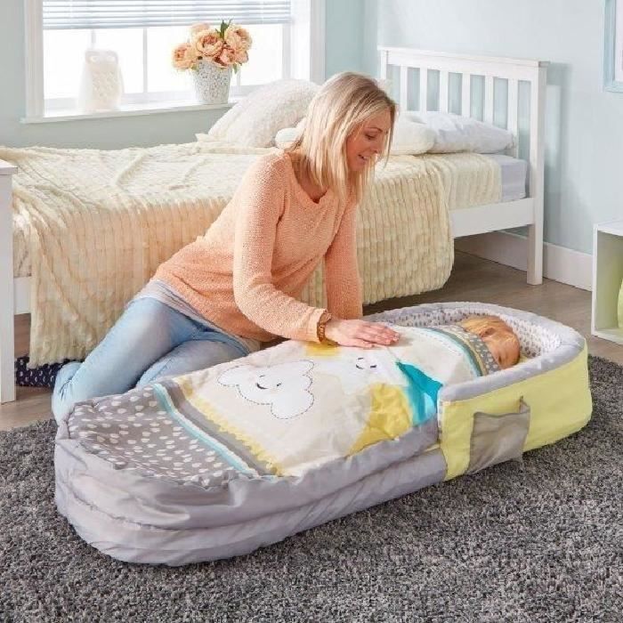 Etoiles et Nuage - Mon tout premier ReadyBed - lit gonflable pour enfants  avec sac de couchage intégré - Cdiscount Maison