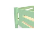 Lit Mezzanine Alpage bois + échelle hauteur réglable - ABC MEUBLES - 120x200 - Vert pastel - Robuste et pratique-3