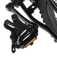 Pédales de vélo avec Clips - VINGVO - Blanc - Cale-pieds et sangles en nylon durable-3