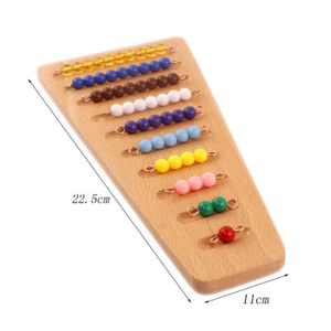 10 Barrettes de 10 Perles Dorées - mathématique - matériel Montessori