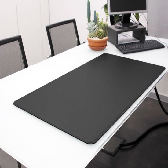 Eglooh Hermes Sous Main Pour Bureau En Cuir Noir Avec Angles Ronde Et Antiderapant Cm 80x50 Produit En Italie Achat Vente Hermes Sous Main Noir 80x50 Cdiscount