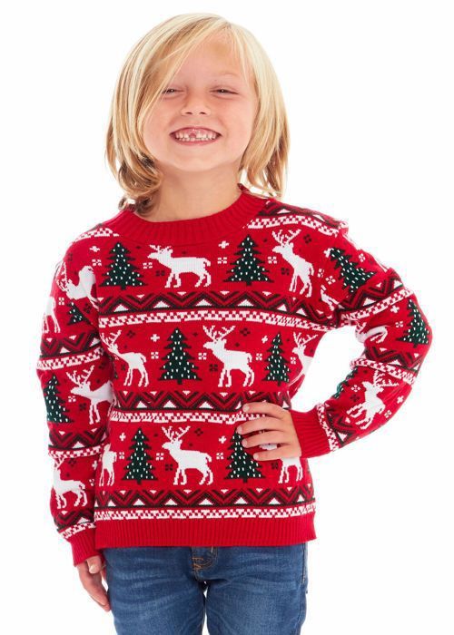Pull De Noël Familial Homme Femme Enfant - Motifs Festifs, Col Rond, Manches Longues - Sweater Chaud Pour Les Fêtes - 11