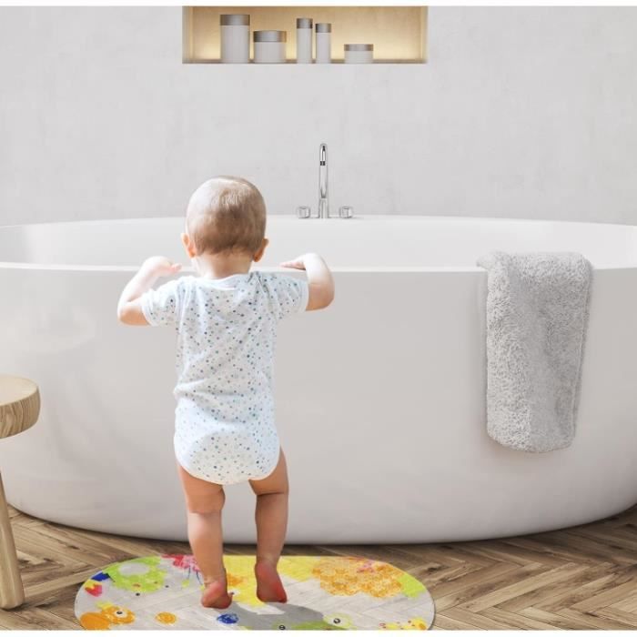 Tapis De Bain Bébé Antidérapant Avec Indicateur Température 37°C - 69x40 Cm, Motif Ourson - DBb Remond - 7