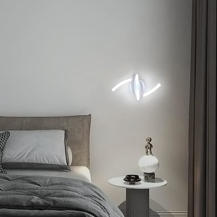 Applique Murale LED, 20W Blanc Chaud Intérieur Lampe Murale Moderne,  Créativité Lampe de Mur Chambre Salon Escalier Couloir - Noir - Cdiscount  Maison