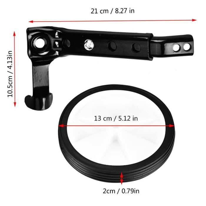 Kit Roulettes Stabilisatrices Vélo Enfant 12 à 20 Pouces - Vert, Universel