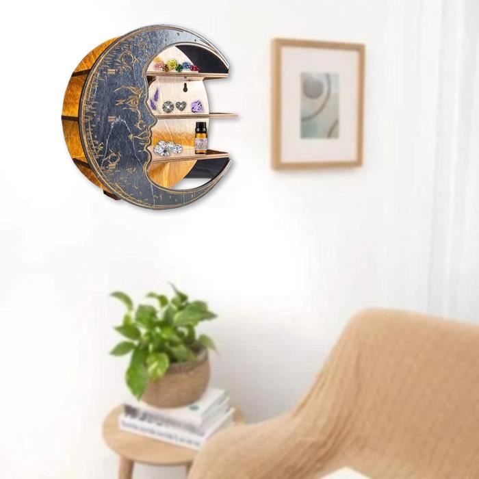 MAROQUE Étagère En Forme De Croissant De Lune Pour Cristaux