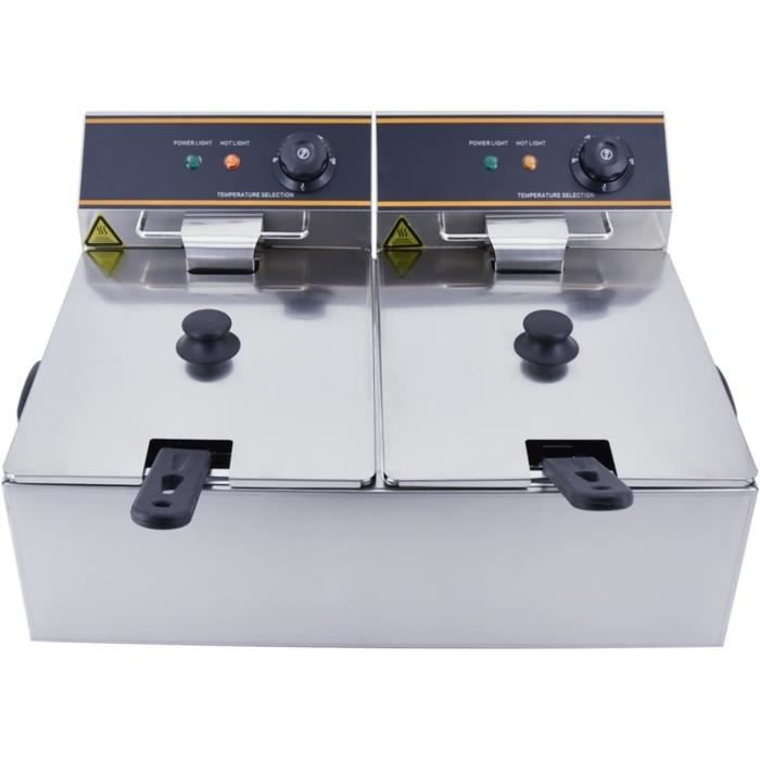 iteuse électrique 6/12L 5000W 60-200 ℃ iteuse à Immersion électrique commerciale domestique avec panier à ire + couvercle  15