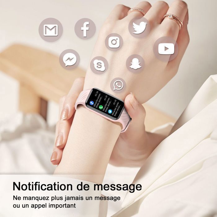 Blackview R10 Montre Connectée Femme Homme Bracelet Connecté Sport  Fréquence Cardiaque Fitness Tracker Android iOS Huawei Xiaomi