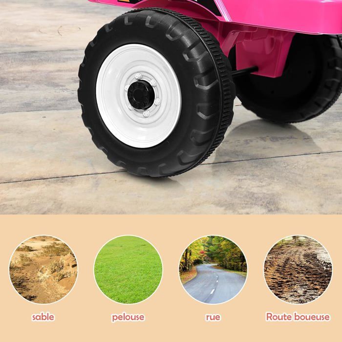 Metakoo Tracteur Électrique avec Remorque, Voiture Véhicule Électrique