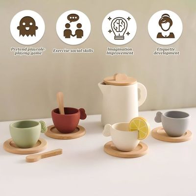 Smartwo Services a The en Silicone pour Tout-Petits 1 2 3 ans, Cadeau Bebe Fille et Garçon, Dinette Enfant, Accessoires de Cuisine en Plein Air, Jeux Smartwo Services a The en Silicone pour Tout-Petits 1 2 3 ans, Cadeau Bebe Fille et Garçon, Dinette Enfant, Accessoires de Cuisine en Plein Air, Jeux