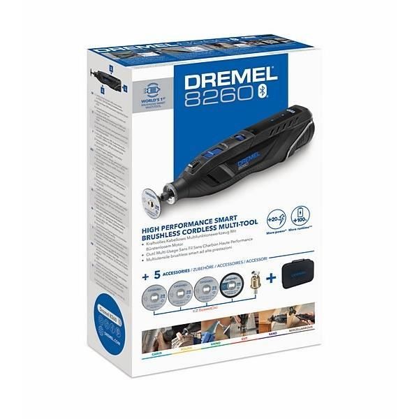 Outil multifonctions sans fil Dremel 8260 connecté - 5 accessoires