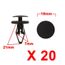 sourcing map 20pcs Beige noir rivets plastique Poussez tige fixation agrafes retenue 7mm pour voiture