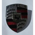 Porsche insigne capot blanc logo emblème-0