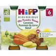 Hipp Biologique  Ma Première Viande Légumes Pâtes Jambon dès 6 mois - 12 pots de 190 g - FR9916-A-0