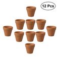 12 Pcs 3x3 cm Petit Mini Terre Cuite Argile Céramique Poterie Planteur Cactus Pots De Fleurs pour Plantes Artisanat Faveur De-0