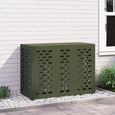 Housse de Climatiseur Olive Verte 110x50x80 cm Acier