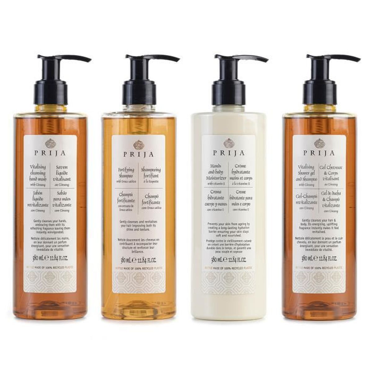 Prilya PRIJA Ensemble cosmétique : Shampoing, gel douche, savon liquide, crème ...