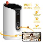 ARENTI Caméra Surveillance avec Distributeur Croquettes Chat Automatique, 3MP Caméra pour Chat/Chien, Audio Bidirectionnel,Détection