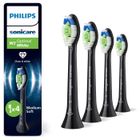 Têtes de brosse à dents - PHILIPS - Sonicare Optimal White HX6064/88 - 4 pièces - Noir - Sonic