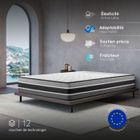 COSMOS Matelas FELIS 140x190 cm-Hybride-30 CM-Ressorts Ensachés-Mémoire de Forme-Mousse HR 35 kg-Latex-Confort mi-ferme-Réversible