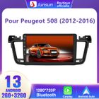 Junsun Autoradio Android 13 pour Peugeot 508 (2012-2016) [2Go+32Go] avec 9 Pouces Écran Tactile Carplay Android Auto GPS Wi-FI