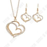 Parure Bijoux FDEETY - Collier, Bracelet, Boucles D'Oreilles, Bague Fleurs - Alliage Or Rose/Blanc/Noir