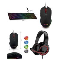 Pack GAMER 3 en 1 ADVANCE PRO-GTA210 CASQUE PS5 XBOX SWITCH PC + SOURIS RGB  + CLAVIER  RGB GAMING
