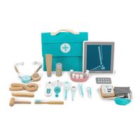 Beeloom - medikid - mallette de médecin pour enfants Montessori, bois naturel, imitation de jeu