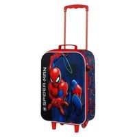 Valise Trolley Soft 3D - Spiderman Speed - Rouge